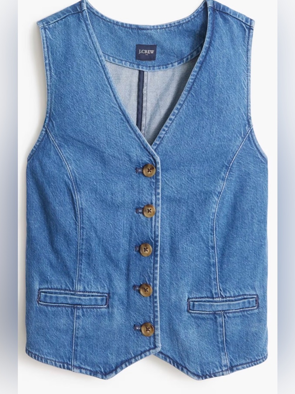NWT J. Crew Women's Denim Vest in Medium Blue